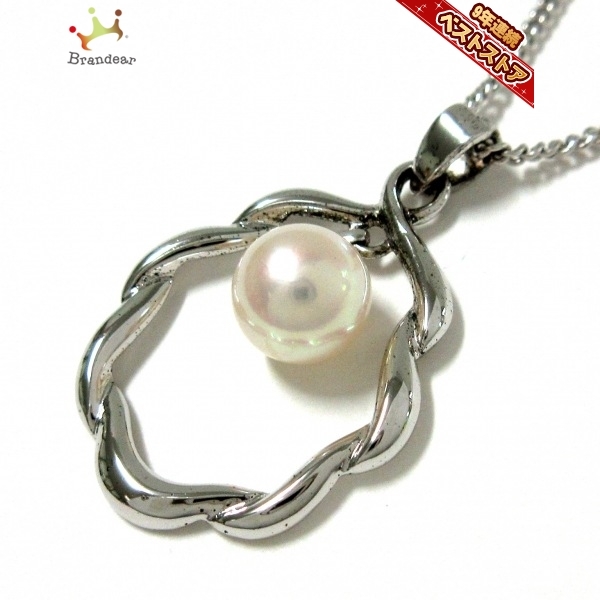 ミキモト mikimoto ネックレス - シルバー×パール アイボリー 