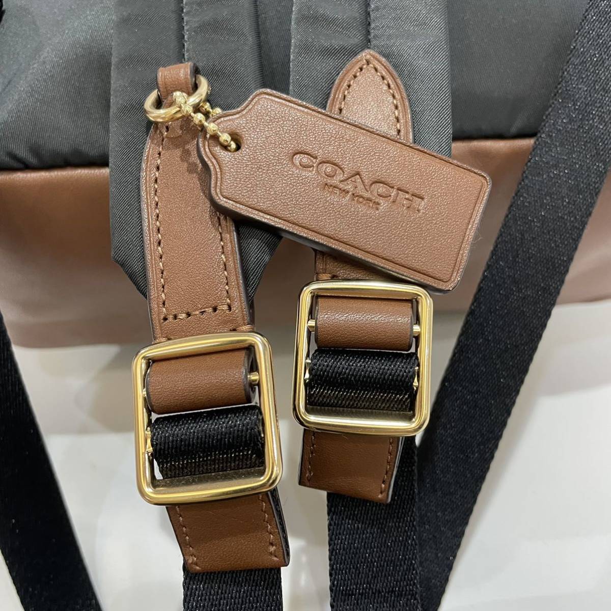 極美品!!COACH コーチ ミニ リュックサック「F32200」 ブラウン 