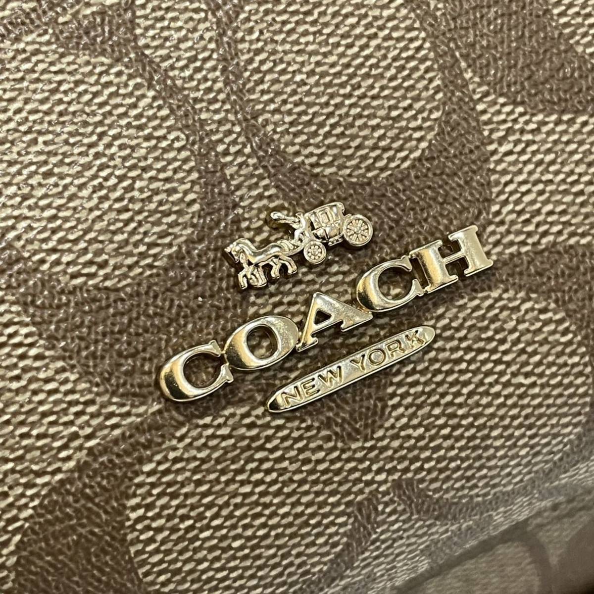 極美品!!COACH コーチ ミニ リュックサック「F32200」 ブラウン 