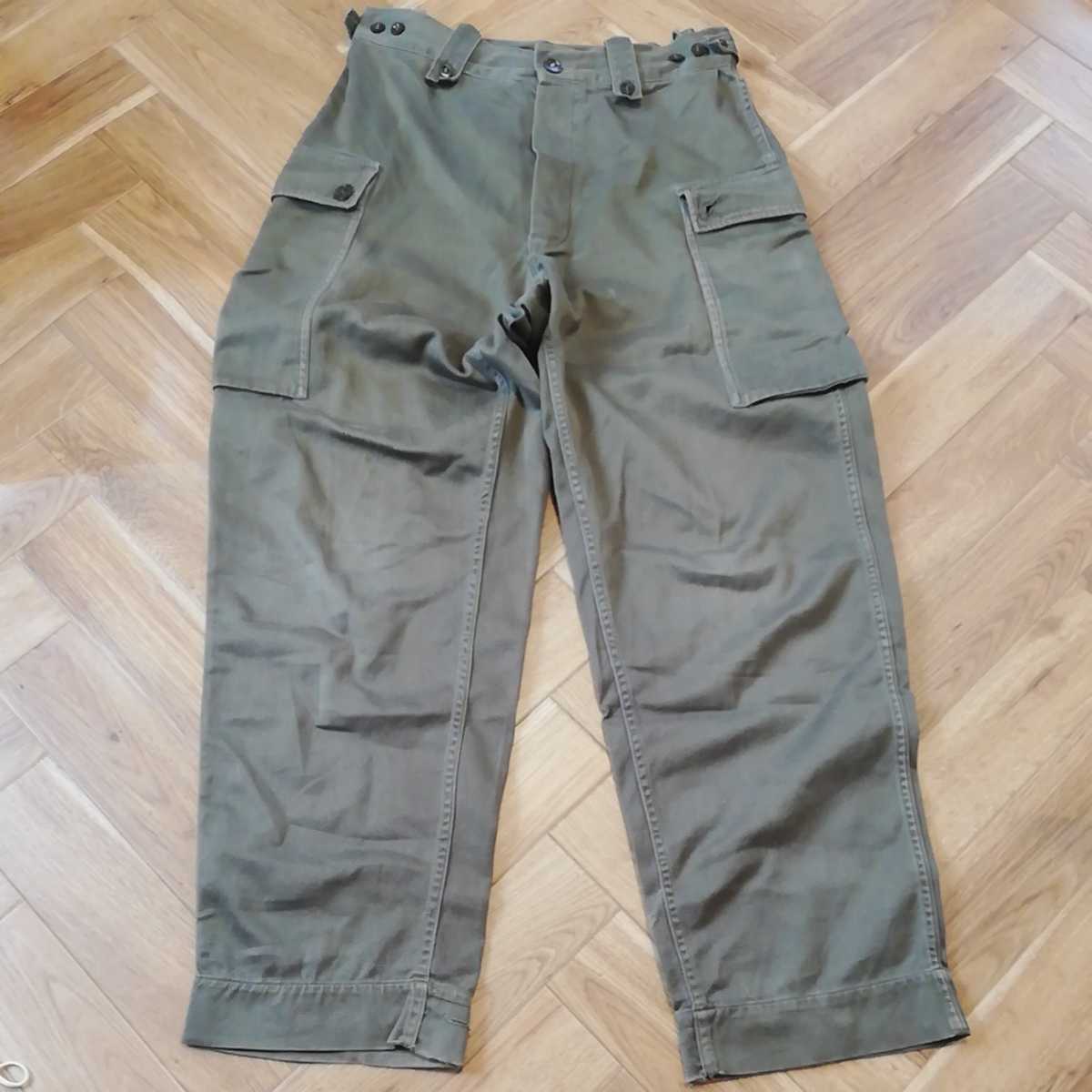 希少ユーロミリタリー 70’s オランダ軍 ヴィンテージ カーゴパンツ フィールドトラウザーズM-43type オリーブグリーン usarmyイギリス軍
