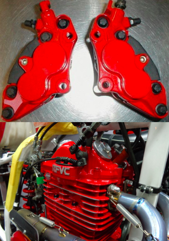 耐熱/耐ガソリン/耐油 バイクパーツ塗装に最適 4色(シルバー/艶ありブラック/半艶ブラック/レッド)徳用4本セット プライマー無で驚異の食付