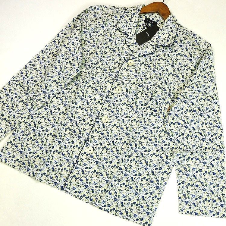 B9818a 定価16 500円 ポールスミス Paul Smith M 白 フラワー 小花 パジャマ うす手 コットン 長袖 長パン マルチタブ メンズ Q1 パジャマ 売買されたオークション情報 Yahooの商品情報をアーカイブ公開 オークファン Aucfan Com