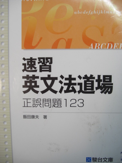 駿台飯田康夫速習&精選英文法道場正誤問題123+4択問題123ⅹ3②河合塾