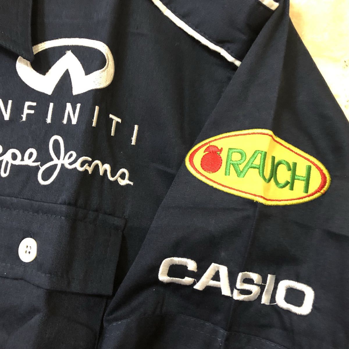 ピットシャツ XXLサイズ ネイビー レッドブル REDBULL ワークシャツ 