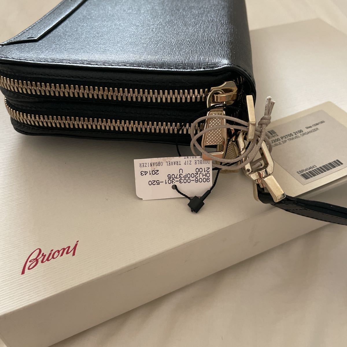 新品25万相当最高級ブランド Brioni ブリオーニ 財布 セカンド バッグ 