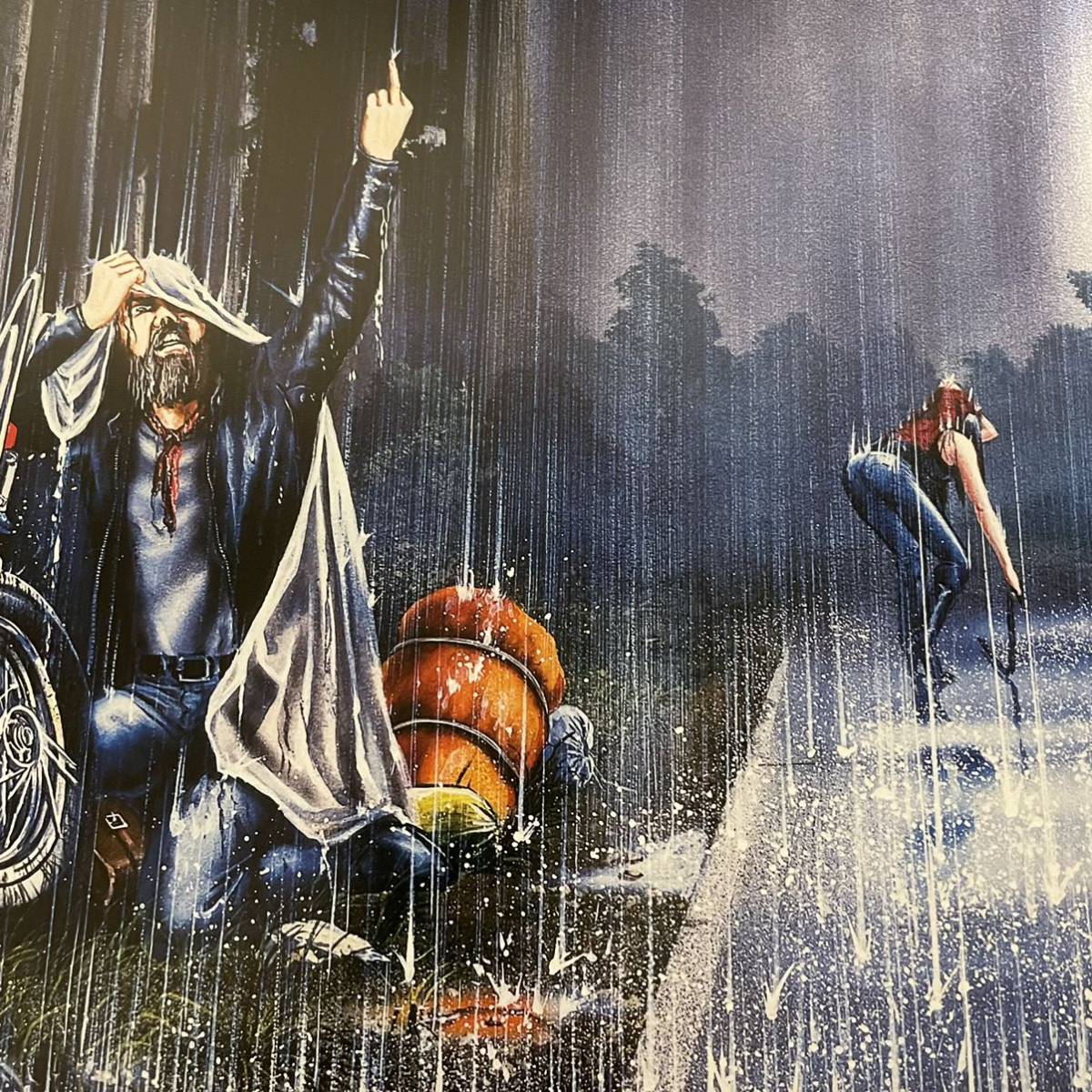 David Mann ポスター 207『Heavy Rain Breakdown』☆ハーレー