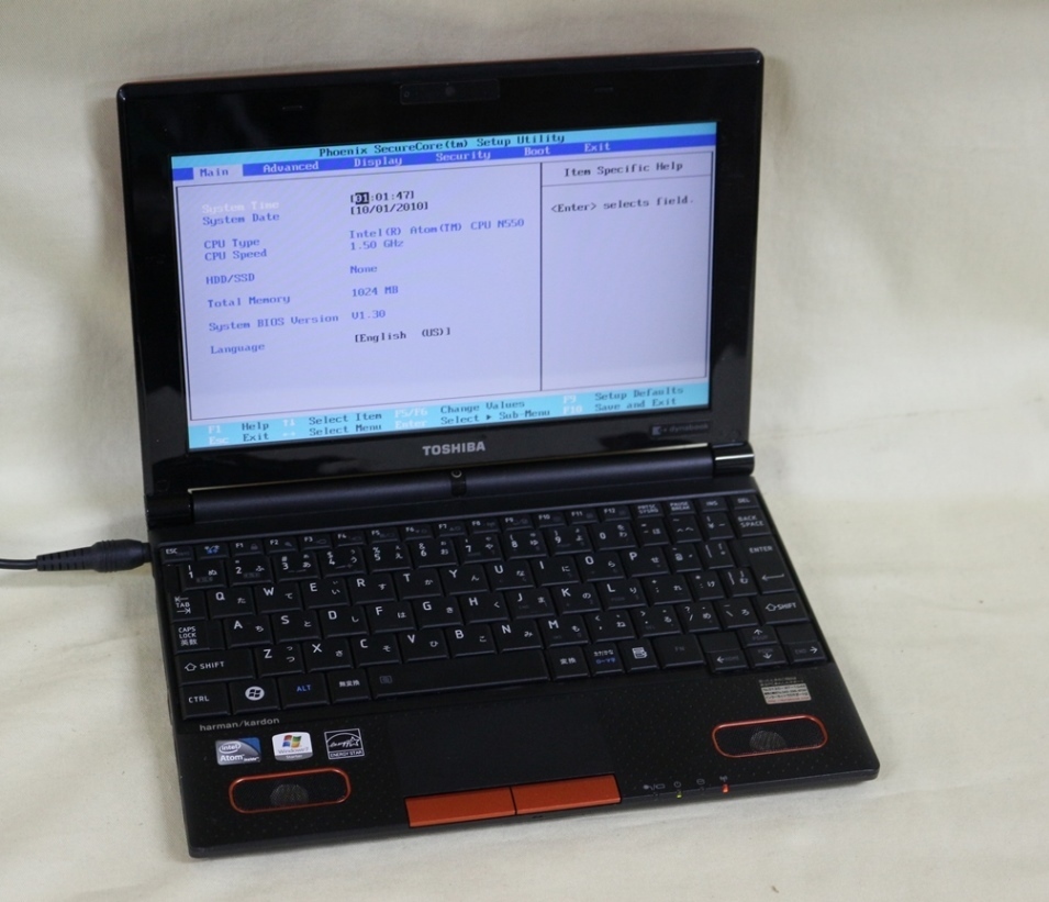 dynabook TOSHIBA N300/02AD ネットブック オレンジ パソコン dynabook