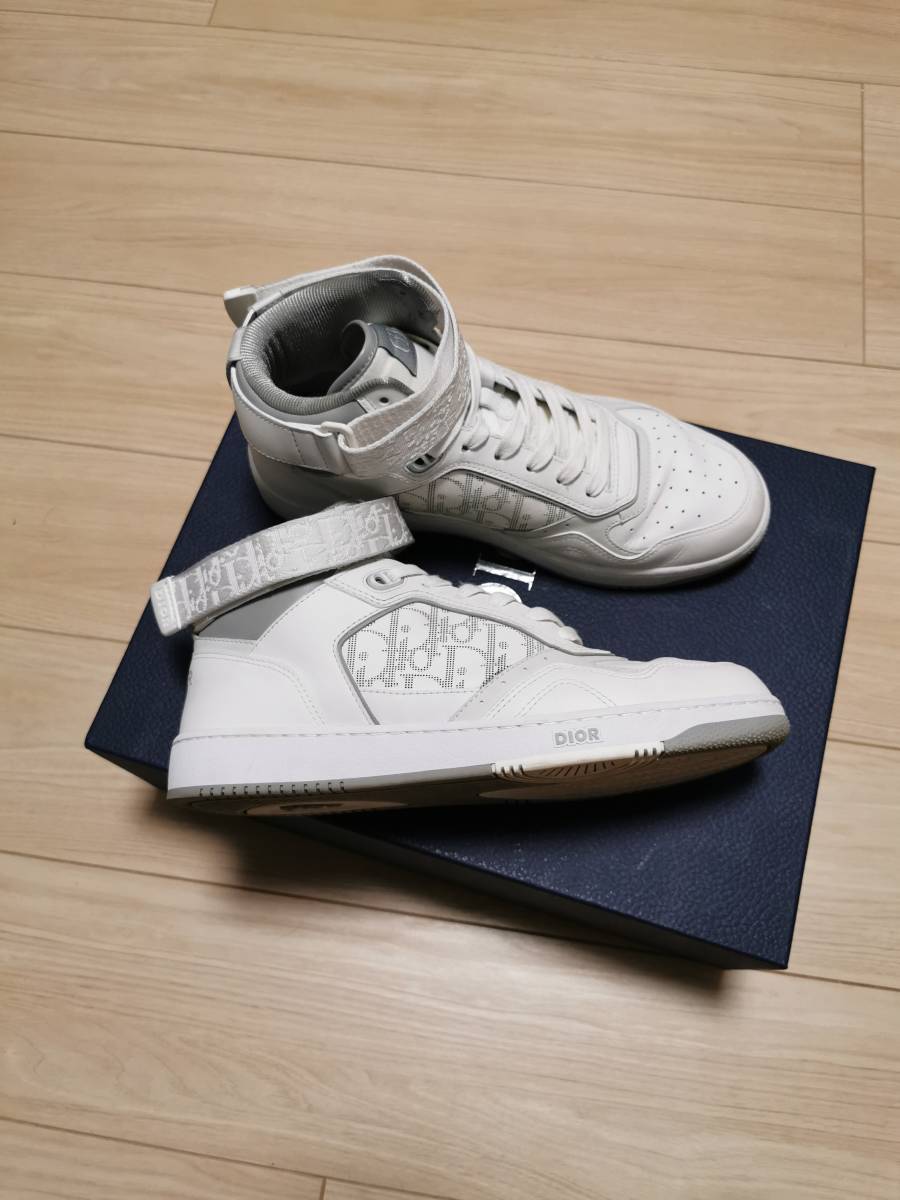 美品 2021SS ディオール DIOR メンズスニーカー B27 ミッドトップ 