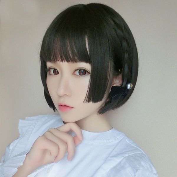 216 ウイッグ フルウイッグ レディース ショート ボブ ストレート 前髪 ぱっつん シースルーバング 姫カット 姫髪 コスプレ ハロウィン ショート 売買されたオークション情報 Yahooの商品情報をアーカイブ公開 オークファン Aucfan Com