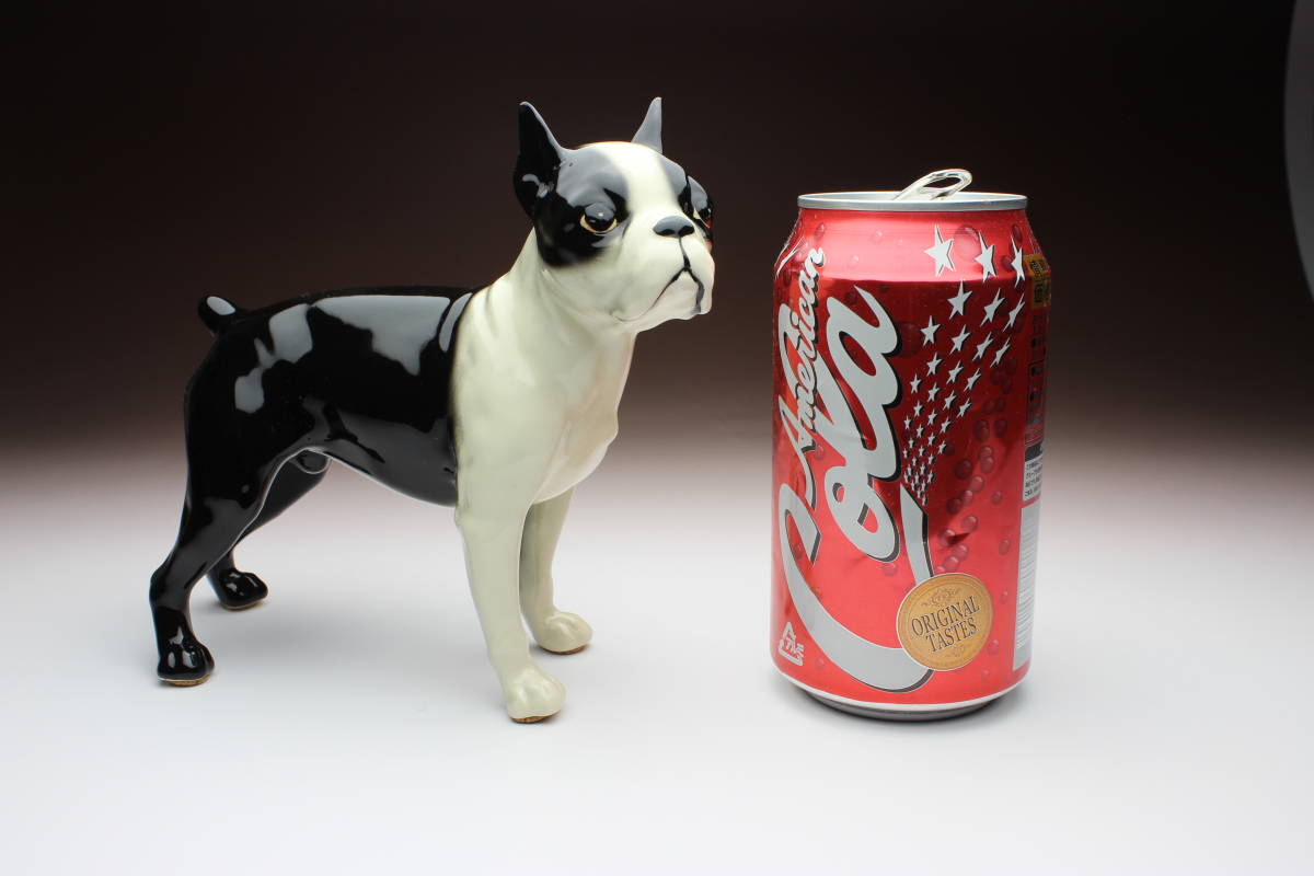 美品】犬 ボストンテリア 陶器 置物 インテリア 工芸品 美術品 A2671