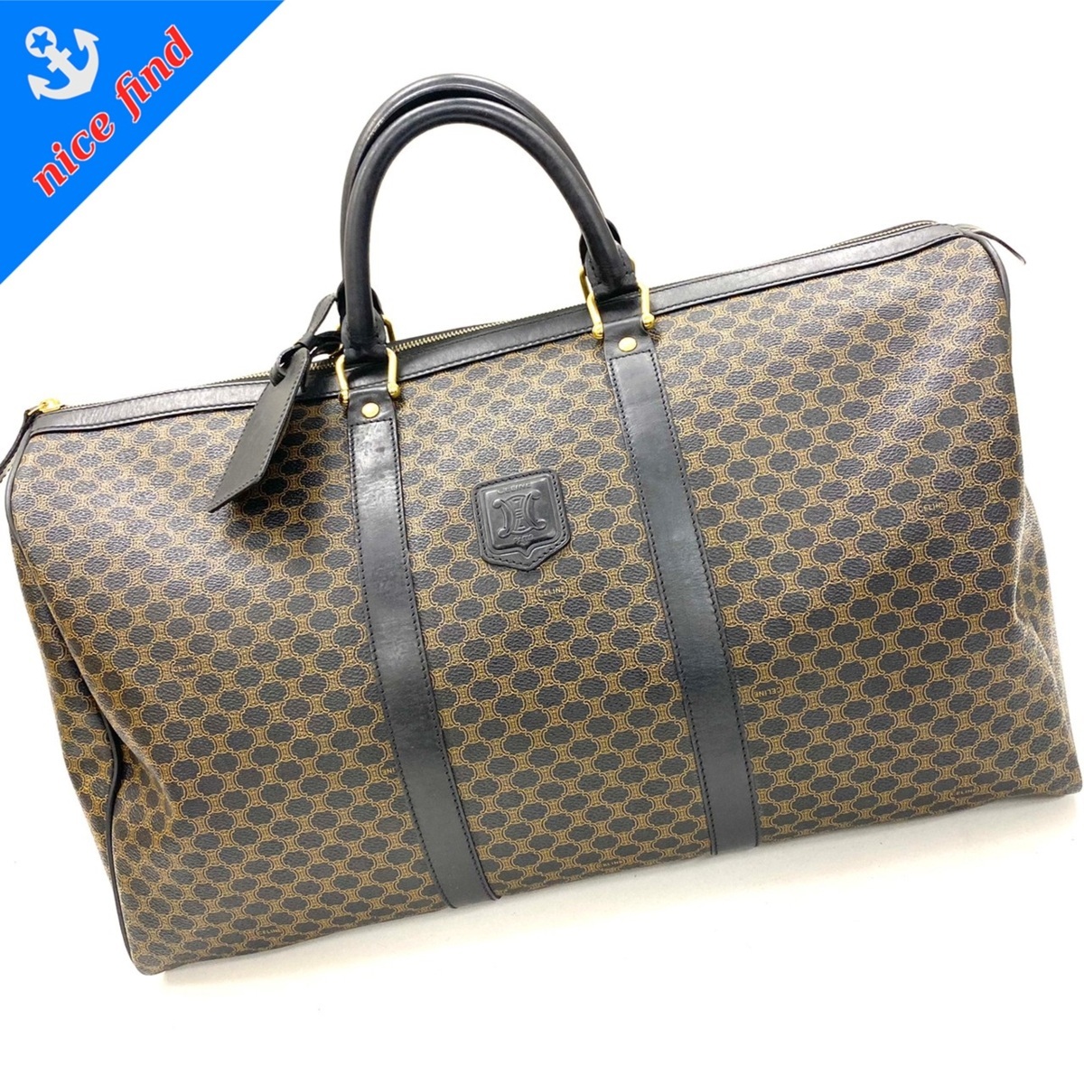 セリーヌ マカダム柄 公式通販 ボストンバッグ CELINE レザー ミニ