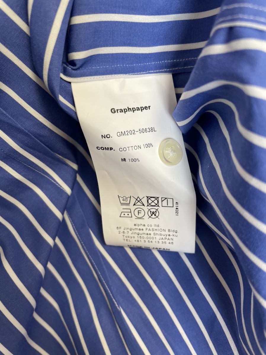 Graphpaper L'ECHOPPE 別注 THOMAS MASON Regular Collar Shirt ブルー