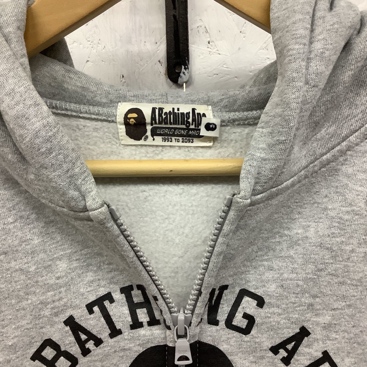 A BATHING APE ア ベイシング エイプ パーカー S グレー フルジップ 