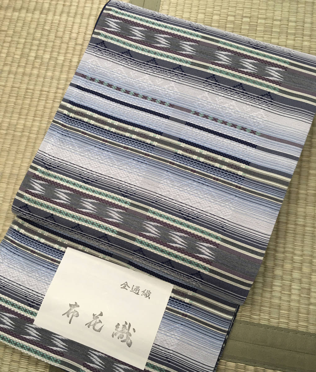参考上代68万円】高級お洒落袋帯 全通 工芸品 布花織 オールシーズン 