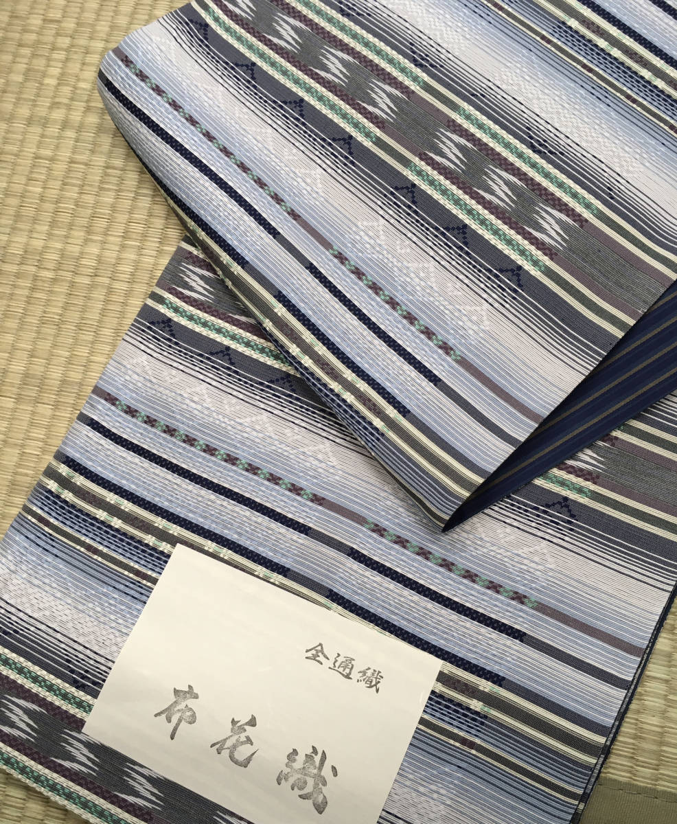 参考上代68万円】高級お洒落袋帯 全通 工芸品 布花織 オールシーズン 