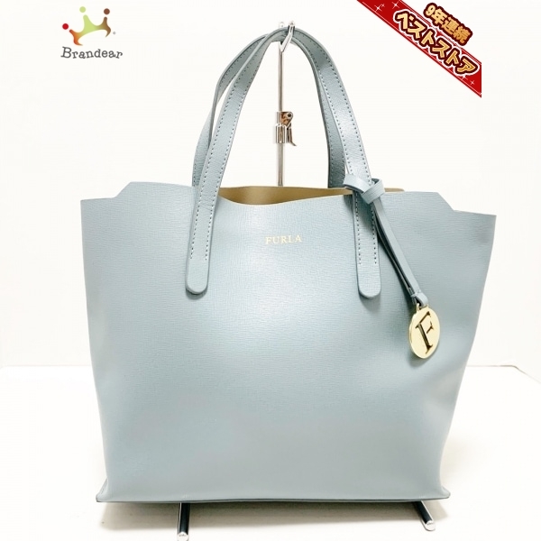 フルラ FURLA トートバッグ サリー レザー ライトブルー バッグ FURLA 
