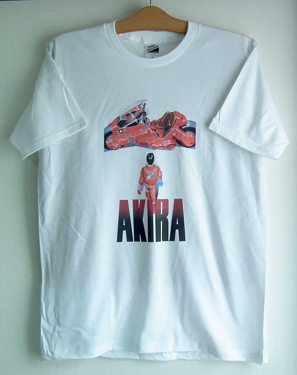 新品・送料込☆アキラ☆白L半袖☆AKIRA☆金田☆ロゴ☆バイク・カプセル 