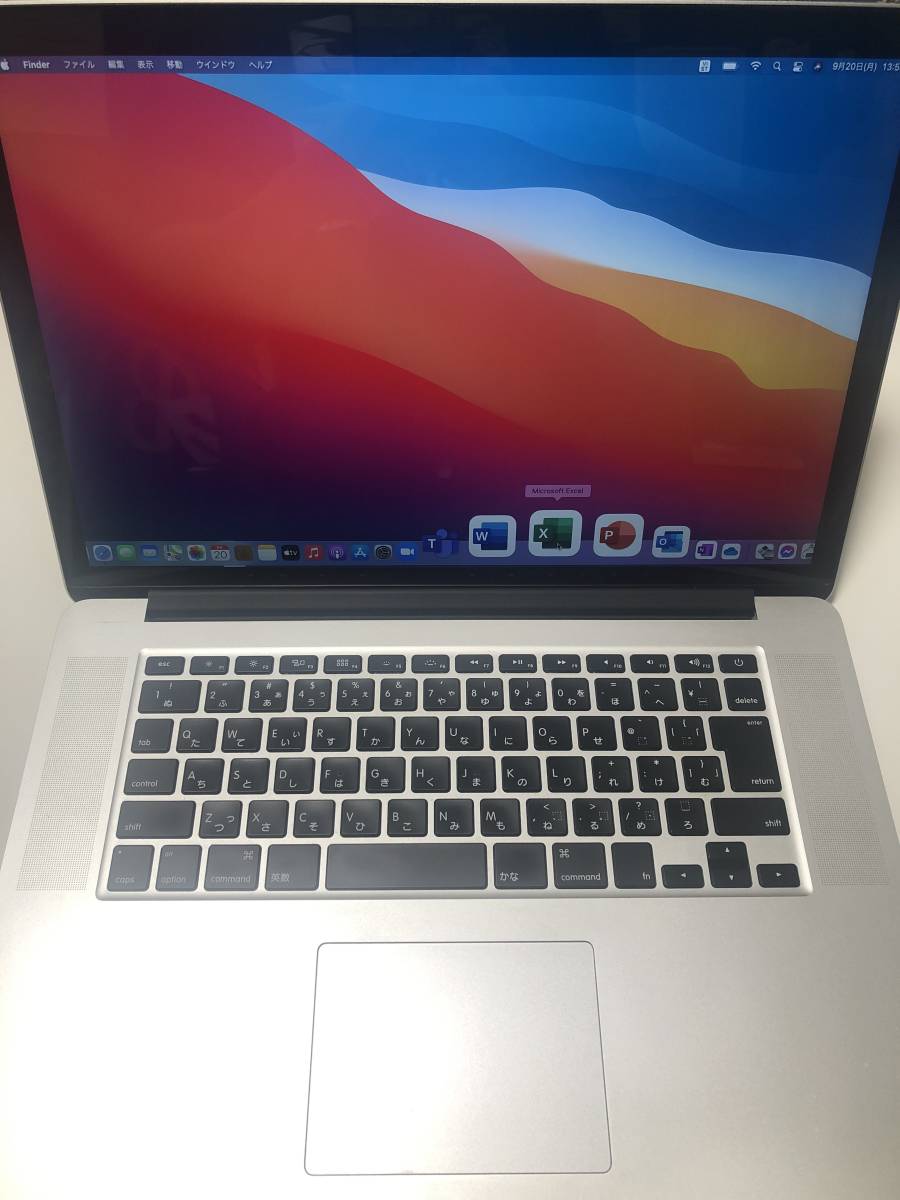 「美品です」MacBook Pro 15インチ A1398 2015 CPUi7 RAM16GB SSD256GB OSダブル Office365 音楽作成+動画編集