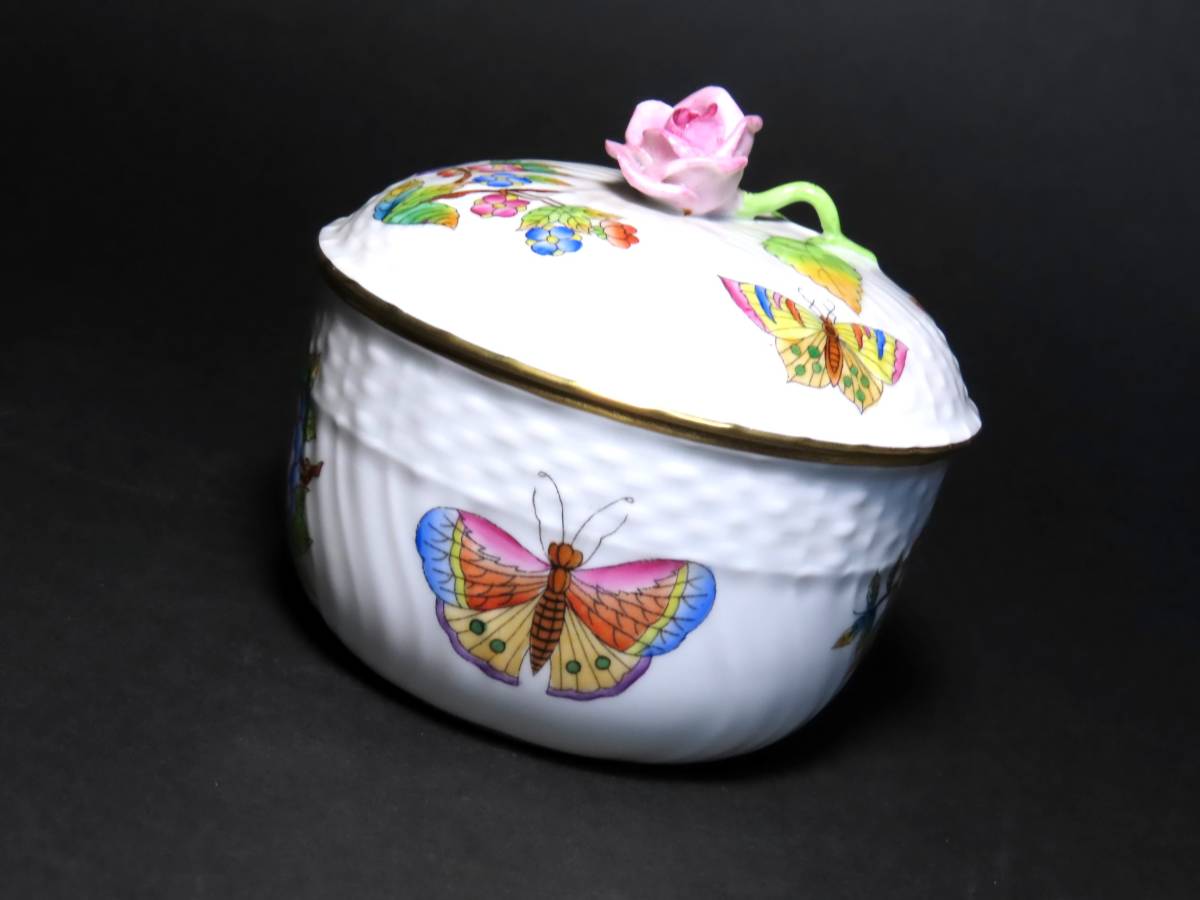 ⁄ シュガーポット オールドノリタケの美しい陶磁器、手描きのお花が
