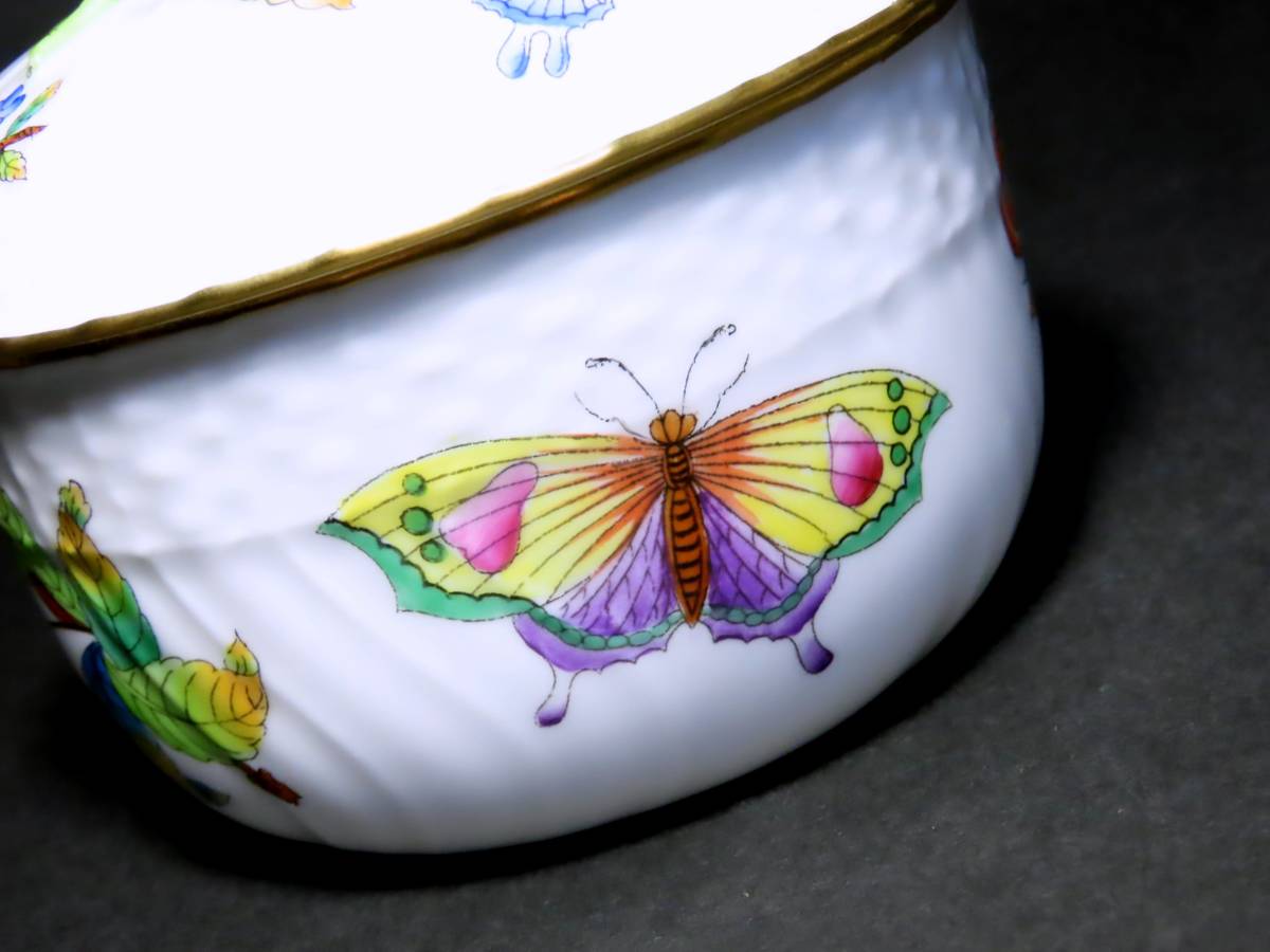⁄ シュガーポット オールドノリタケの美しい陶磁器、手描きのお花が