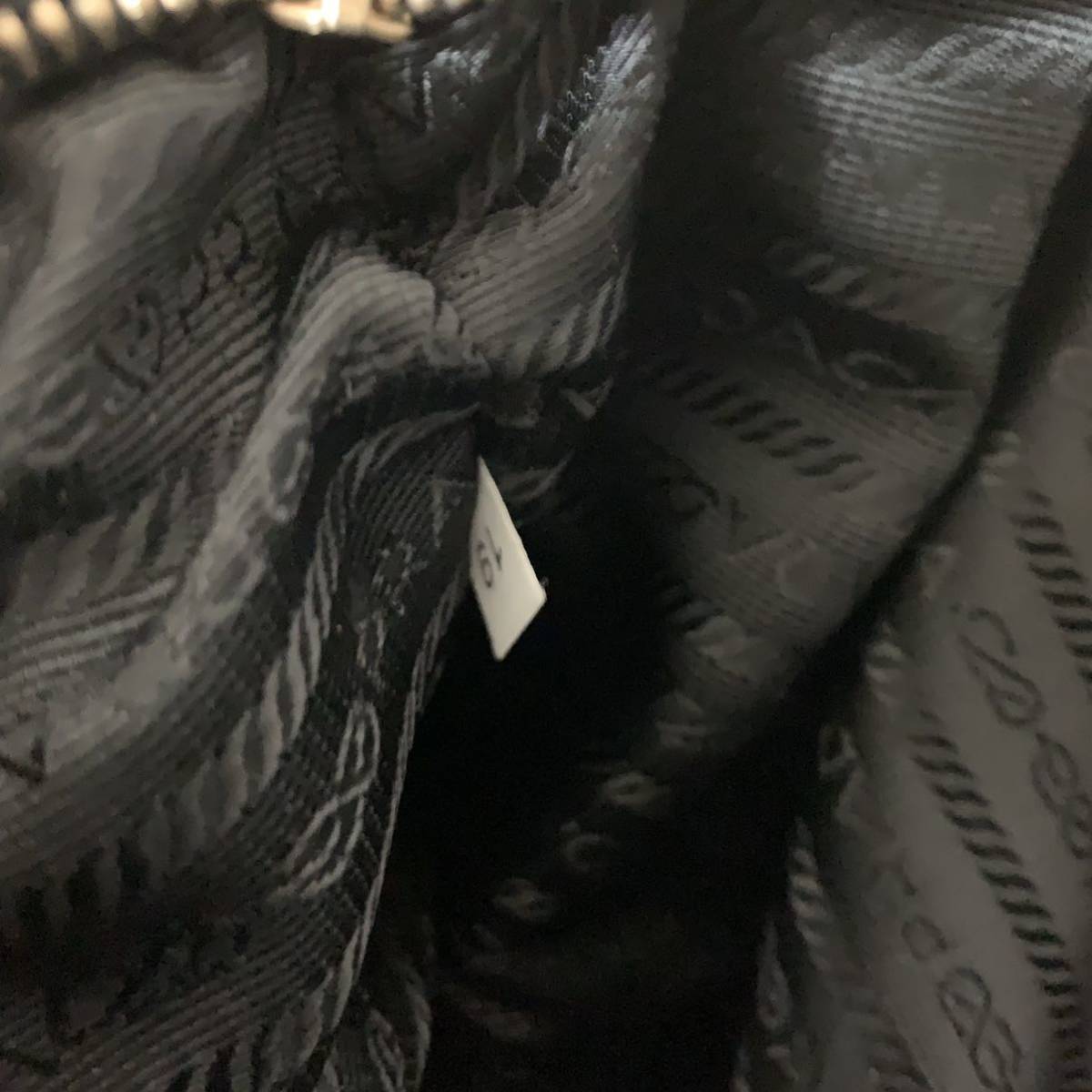 希少 PRADA プラダ ショルダーバッグ テスートナイロン白タグ ブラック 