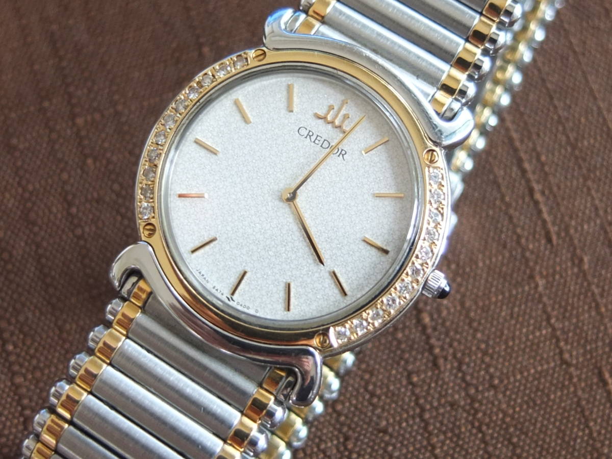 SEIKO CREDOR セイコー クレドール リネアクルバ 5A74-0190 ダイヤ 