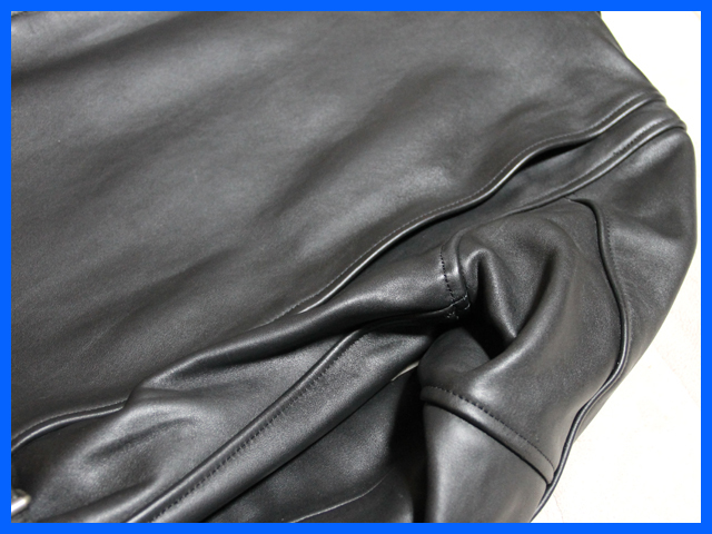 ★ BATES CALIFORNIA 【ほぼ新品】肉厚レザー シングルライダース (黒 Ｓ) インナーベスト＆パッド付属 Bates Leather Vintage 期間限定 BAJ-US4TT Style