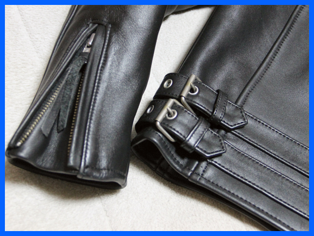 ★ BATES CALIFORNIA 【ほぼ新品】肉厚レザー シングルライダース (黒 Ｓ) インナーベスト＆パッド付属 Bates Leather Vintage 期間限定 BAJ-US4TT Style