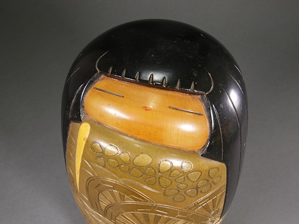 N749. 伝統工芸 吉田多加志作 「たまゆら」創作 こけし 高さ25.5cm