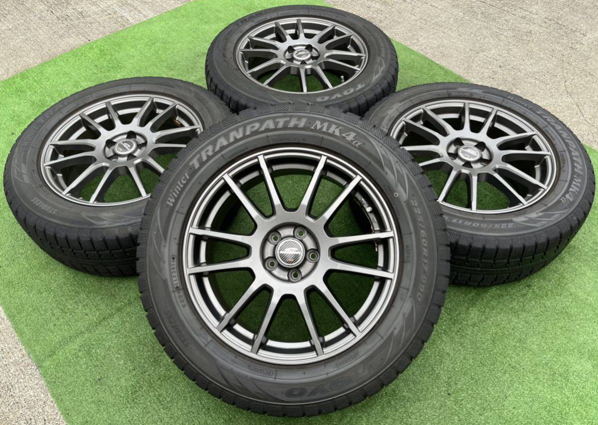 A-TECH SCHNEDER 17インチ アルミホイール＆TOYO スタッドレスタイヤ 225/60R17 4本セット★スバル XV フォレスター レガシィアウトバック