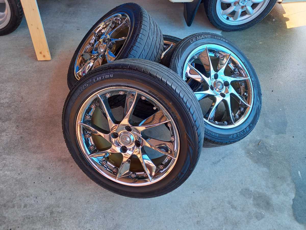 美品◇レイズ グリフォニー16インチアルミセット 6.5J-16 ＋45  