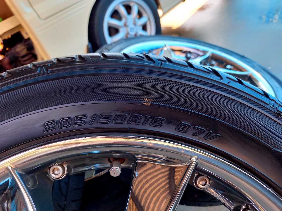 美品◇レイズ グリフォニー16インチアルミセット 6.5J-16 ＋45  