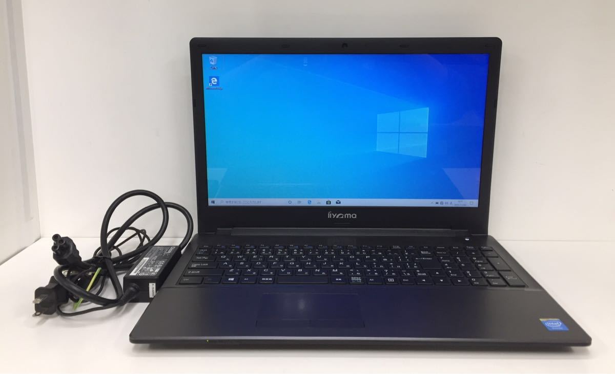 iiyama W950SU2 W94_95_97SU2，SUY，-C，-T Windows10 Celeron2957U 1.4GHz メモリ4GB HDD500GB ノートパソコン ブラック 15インチ