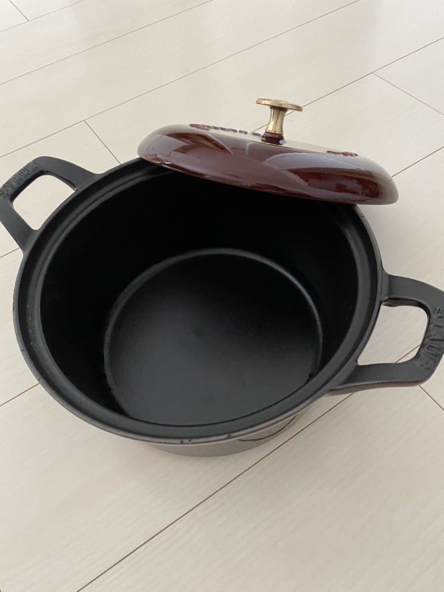 staub ストウブ ヴィンテージ ラウンド 20cm・一度使用　美品_2