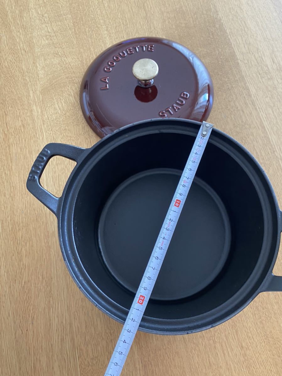 staub ストウブ ヴィンテージ ラウンド 20cm・一度使用　美品_4