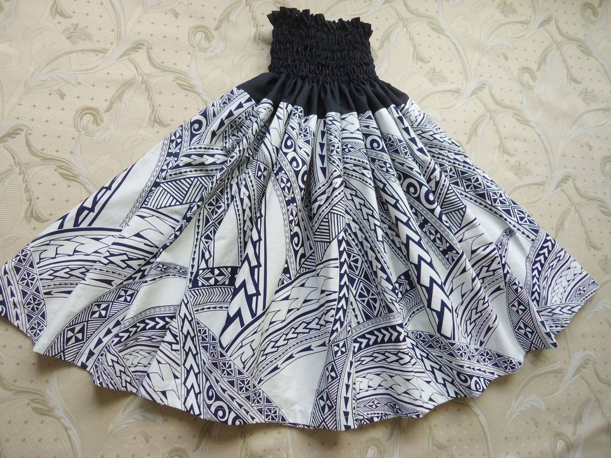 フラダンス*パウスカート*切替*カヒコ柄*綿100％地*74cm