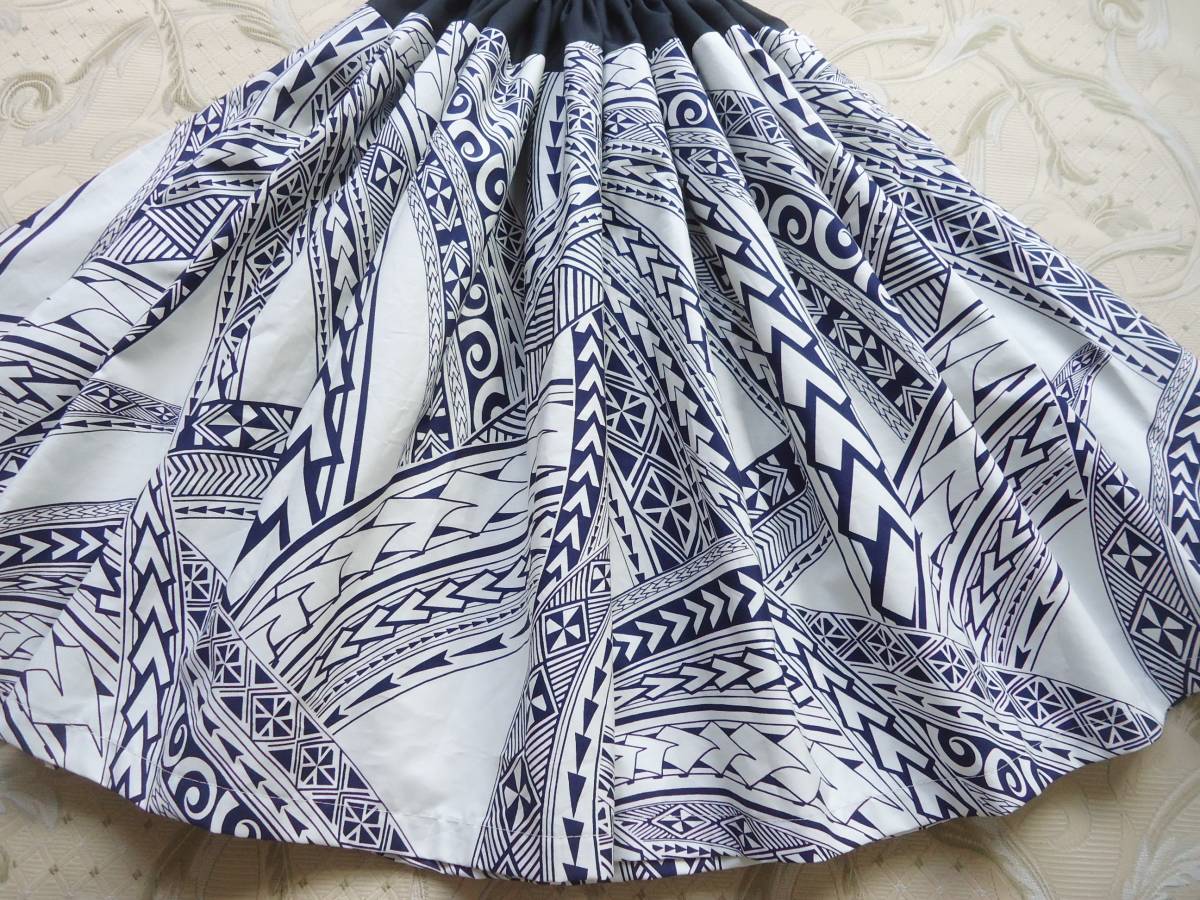 フラダンス*パウスカート*切替*カヒコ柄*綿100％地*74cm