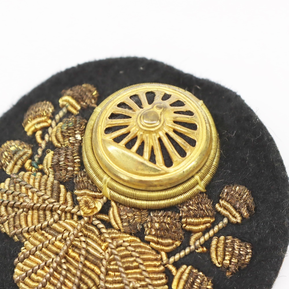 国鉄、土、日限定、国鉄制帽、金刺繍、その他セット売り。 日本国有鉄道 動輪 帽章 直径約5㎝ ゴールド 金色 国鉄 ワッペン 制服