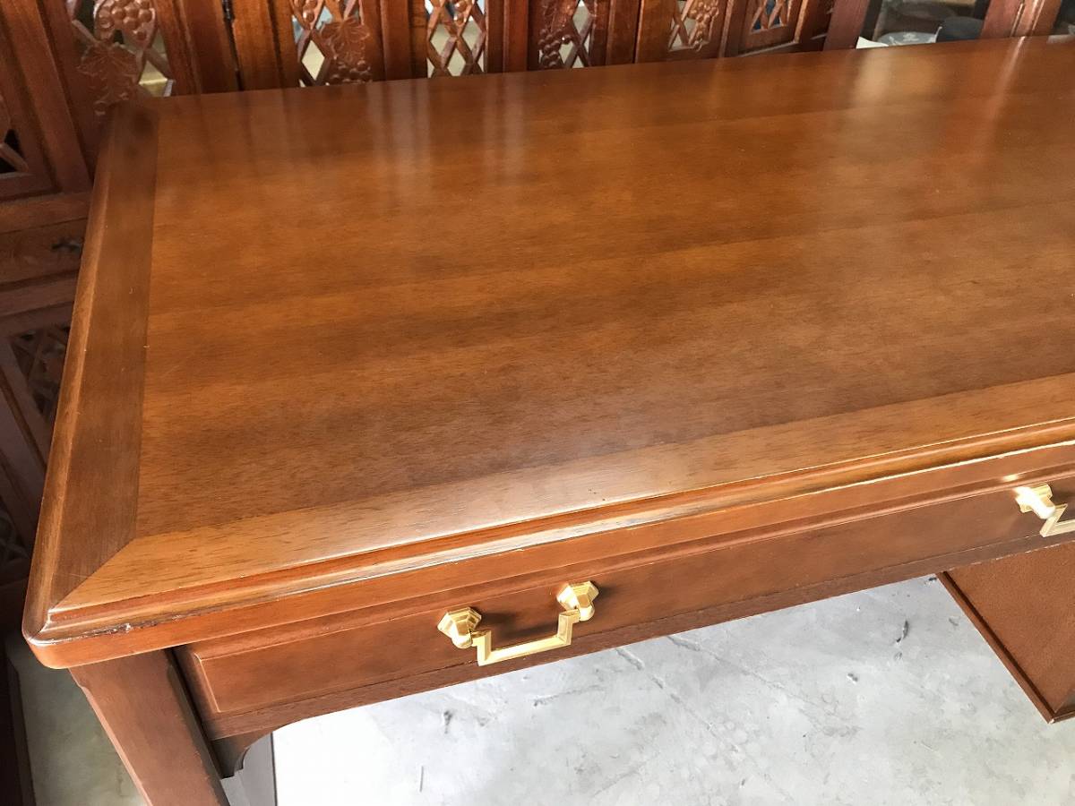 □ioy1022□maruni/マルニ 地中海シリーズ 書斎机□デスク/片袖机/学習  