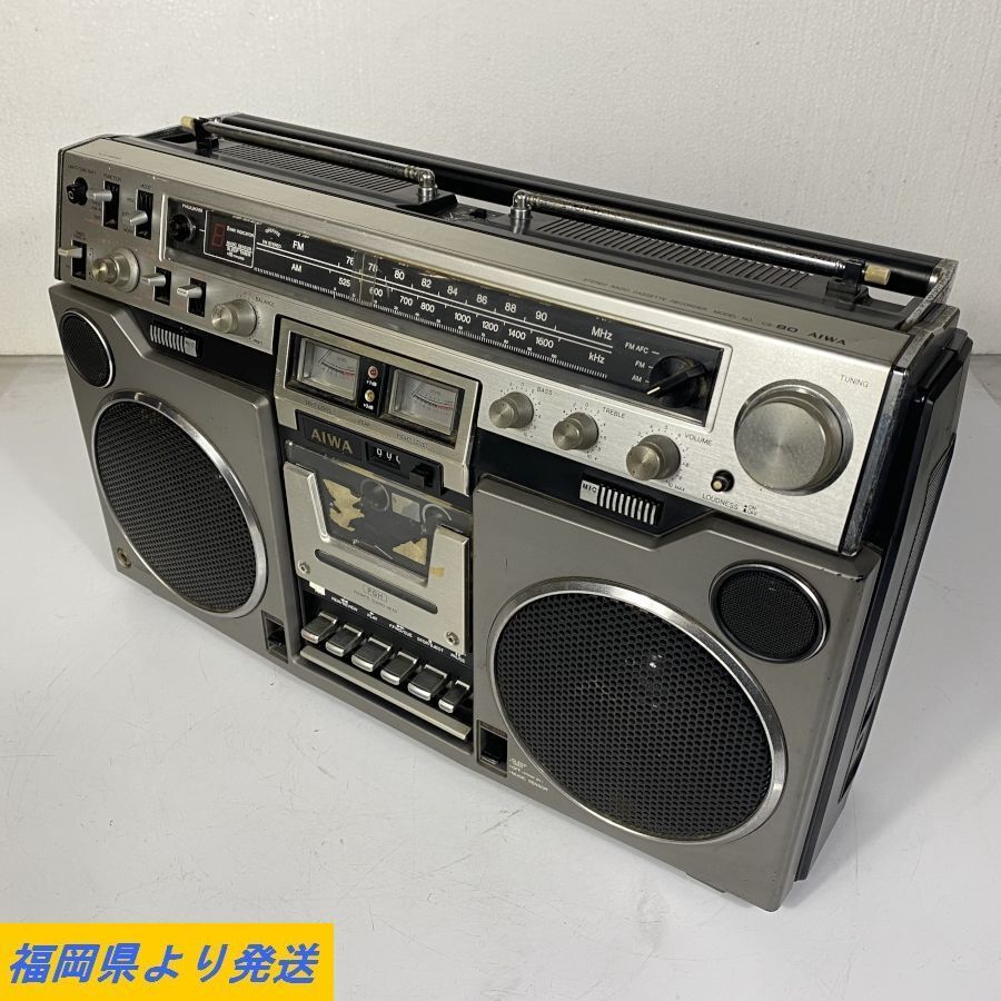AIWA CS-80 アイワ ステレオ ラジカセ 動作説明あり AM/FM試聴OK