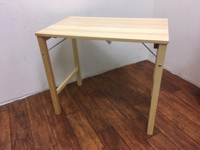 □無印良品 折りたたみテーブル 机 パイン材 無垢 良品計画 80×50×70cm