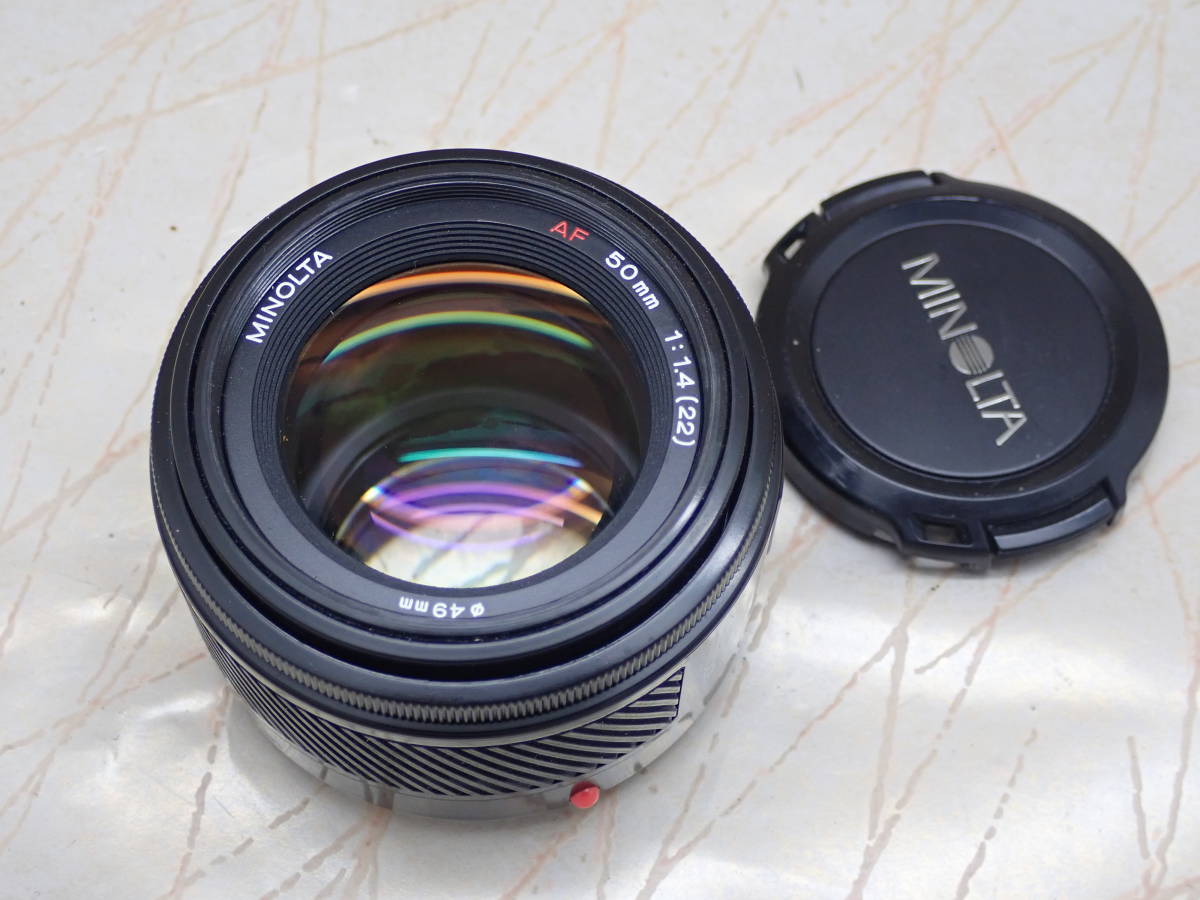 極美品 Minolta AF LENS 50mm f1.4 レンズ レンズに傷カビ曇り