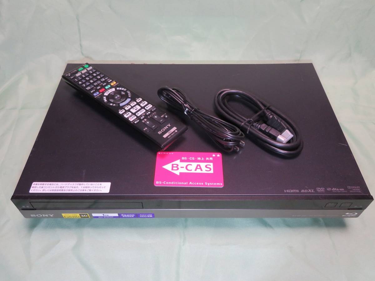 ☆SONY BDレコーダー BDZ-AT970T 動作確認済み/3番組同時録画！ ☆ 中古☆SONY BDZ-AT970T HDD 2TB 換装済 3番組同時録画 ブルーレイ