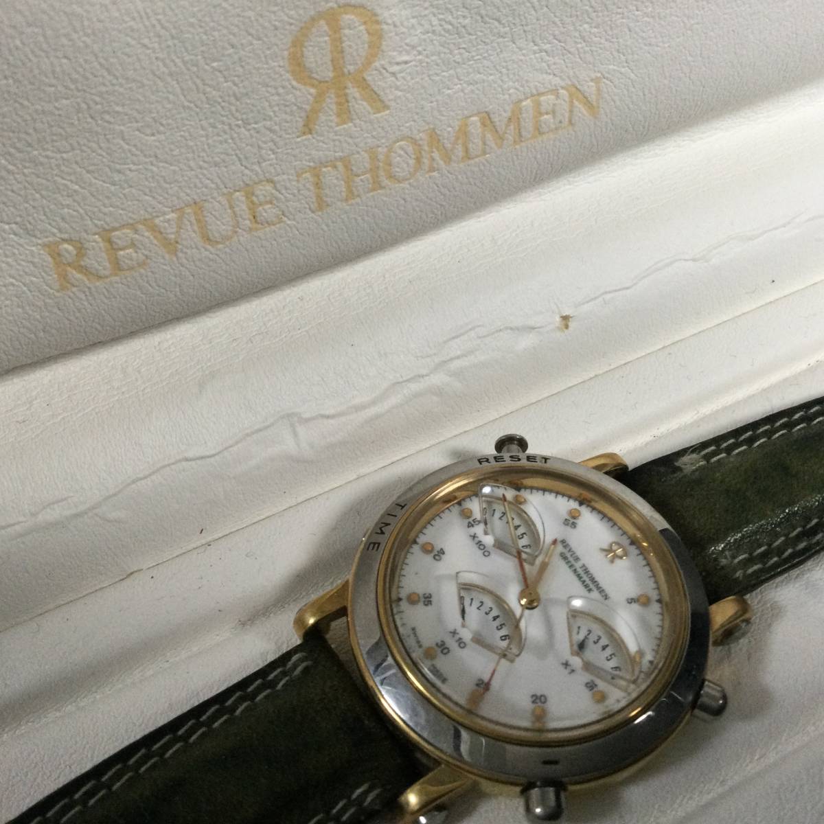Montre Revue Thommen Greenmark - Bracelet Cuir - Occasion Pour Homme