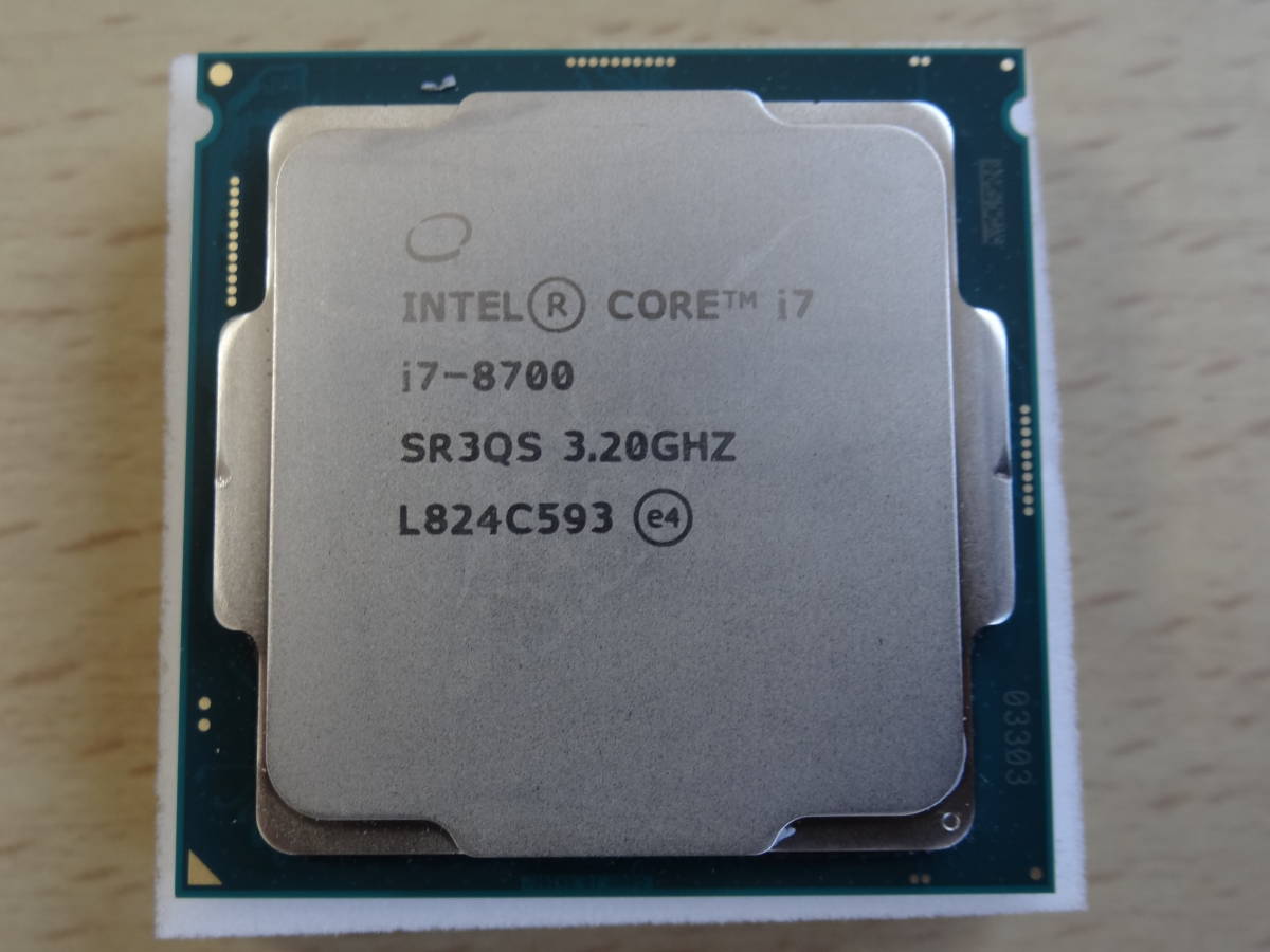 Intel Core i7-8700★SR3QS★２個セット Intel Core i7-8700 (SR3QS) 3.20Ghz 6-Core LGA1151 65W 12MB CPU