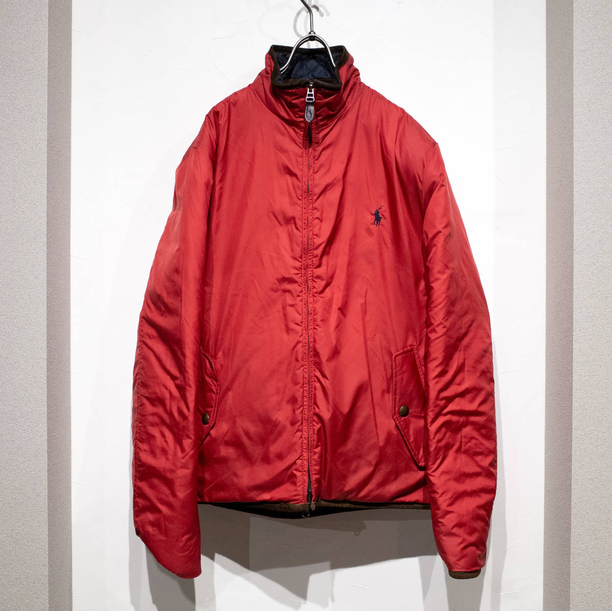 S / 90年代 POLO RALPH LAUREN ポロラルフローレン リバーシブル キルティング ハンティング ジャケット スイングトップ 中綿 レディースも Polo Ralph Lauren big the ポロシャツ