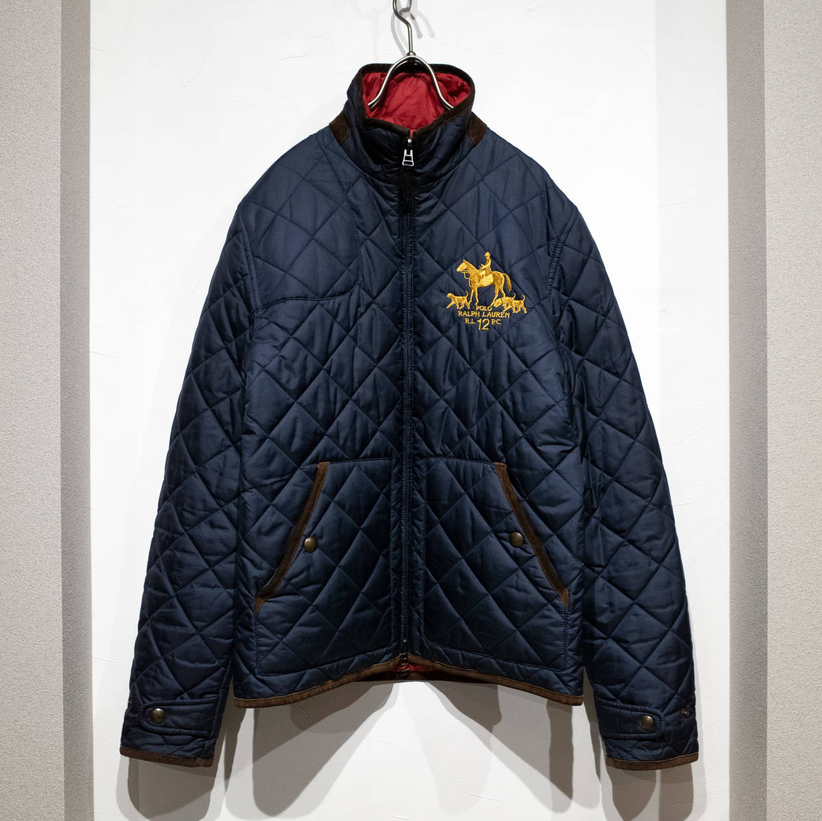 S / 90年代 POLO RALPH LAUREN ポロラルフローレン リバーシブル キルティング ハンティング ジャケット スイングトップ 中綿 レディースも Polo Ralph Lauren big the ポロシャツ