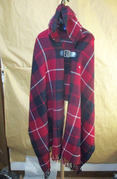 バーバリーブルーレーベル BURBERRY ポンチョ BLUE ダッフルコート