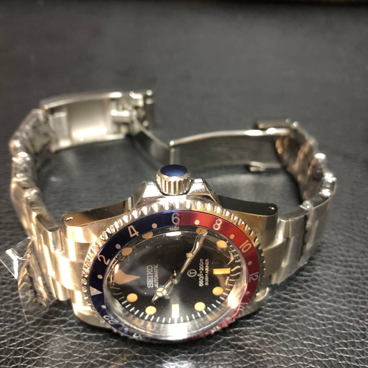 SEIKO MOD セイコー NH35 GMTタイプ ペプシアルミベゼル ビンテージ