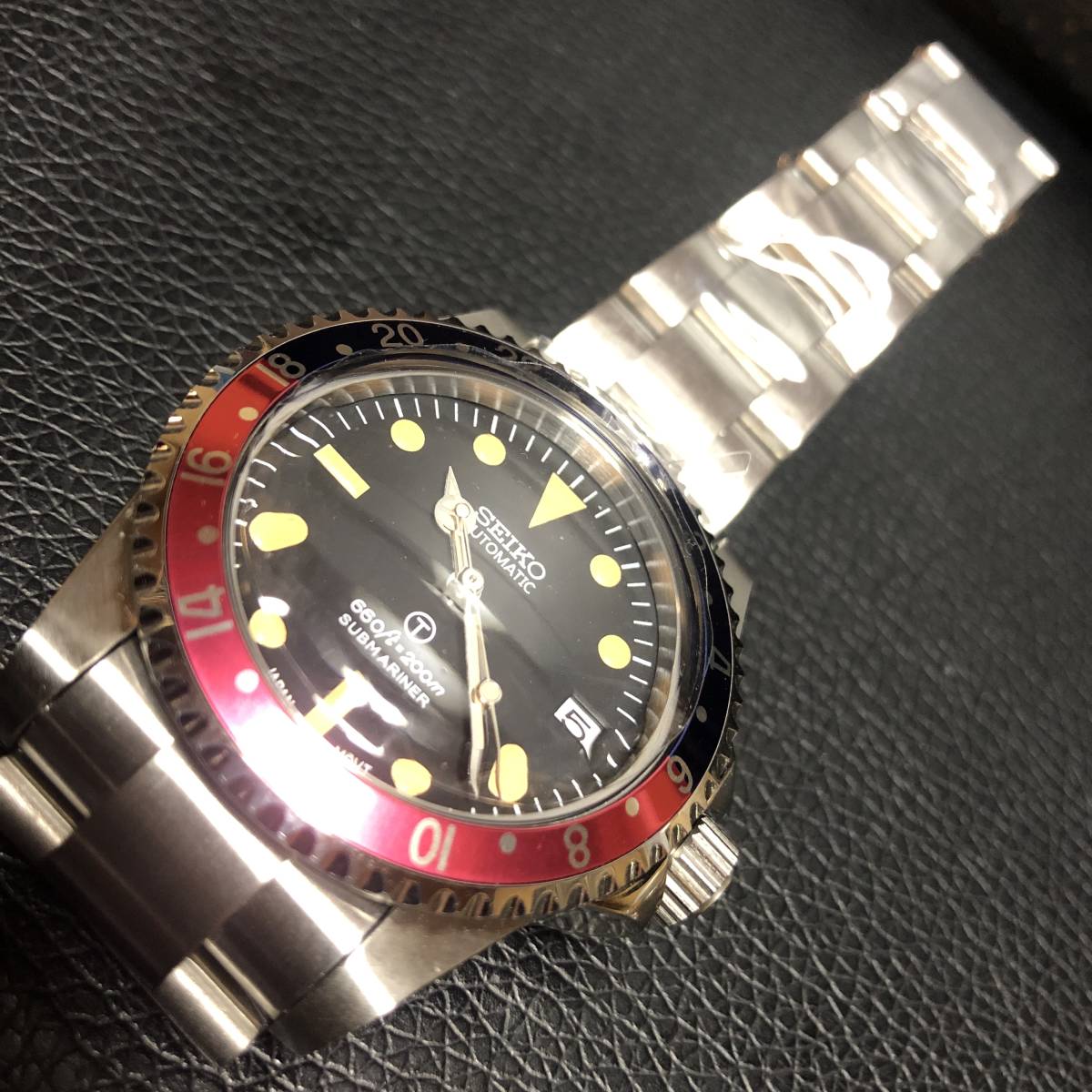 SEIKO MOD セイコー NH35 GMTタイプ ペプシアルミベゼル ビンテージ